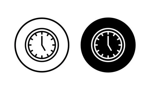 Clock icon vector illustration. Time sign and symbol. watch icon 库存插图