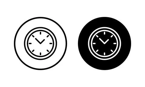 Clock icon vector illustration. Time sign and symbol. watch icon Stock Illustration