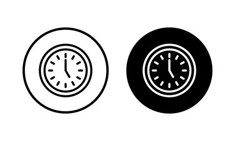 Clock icon vector illustration. Time sign and symbol. watch icon Illustrazione stock