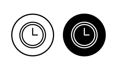 Clock icon vector illustration. Time sign and symbol. watch icon Illustrazione stock