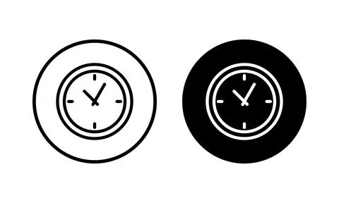 Clock icon vector illustration. Time sign and symbol. watch icon Stock Illustration