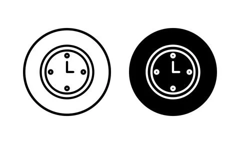 Clock icon vector illustration. Time sign and symbol. watch icon Illustrazione stock