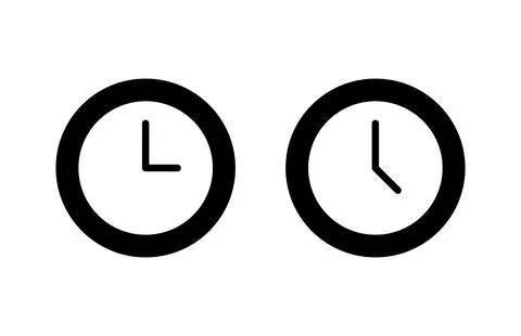 Clock icon vector illustration. Time sign and symbol. watch icon Illustrazione stock