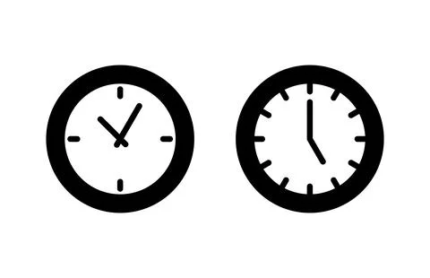 Clock icon vector illustration. Time sign and symbol. watch icon Illustrazione stock