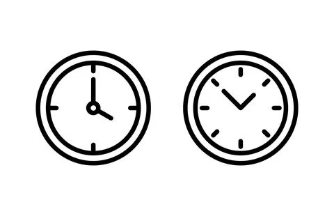 Clock icon vector illustration. Time sign and symbol. watch icon 스톡 일러스트