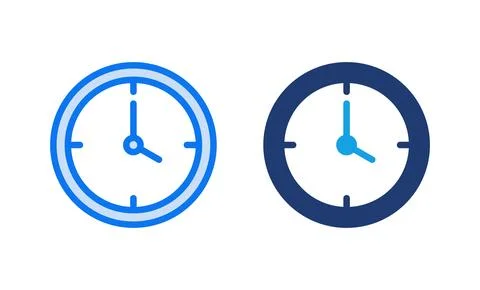Clock icon vector illustration. Time sign and symbol. watch icon Stock Illustration