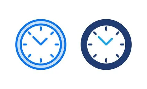 Clock icon vector illustration. Time sign and symbol. watch icon Illustrazione stock