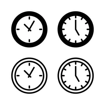Clock icon vector illustration. Time sign and symbol. watch icon Stock Illustration