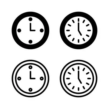 Clock icon vector illustration. Time sign and symbol. watch icon イラスト素材