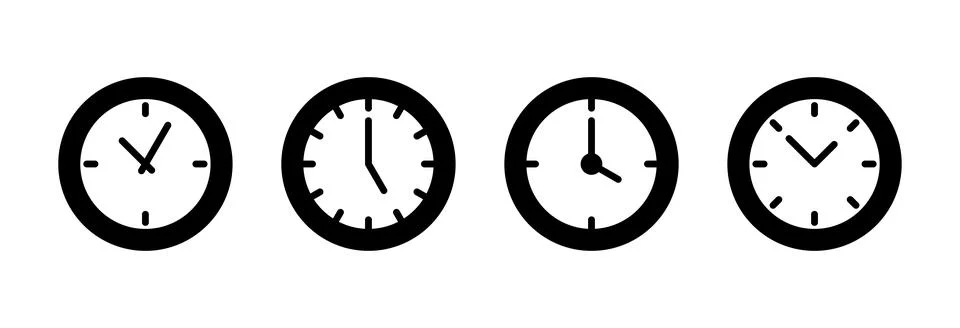 Clock icon vector illustration. Time sign and symbol. watch icon Stock Illustration