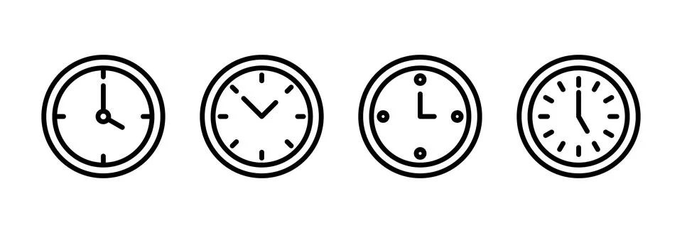 Clock icon vector illustration. Time sign and symbol. watch icon Stockillustratie