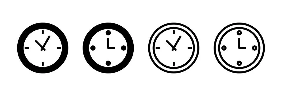 Clock icon vector illustration. Time sign and symbol. watch icon Stockillustratie