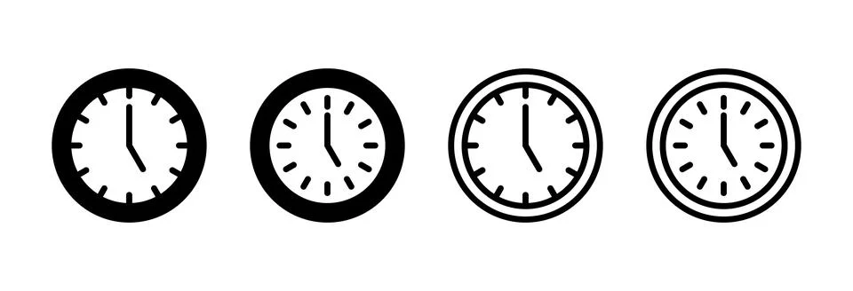 Clock icon vector illustration. Time sign and symbol. watch icon Stock Illustration