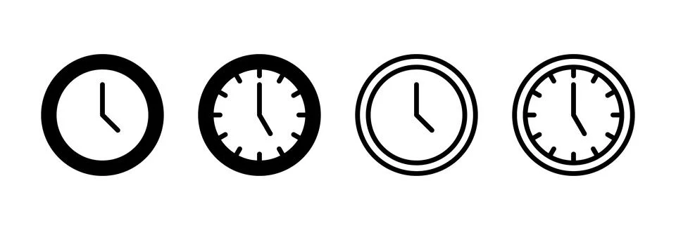 Clock icon vector illustration. Time sign and symbol. watch icon Stock Illustration