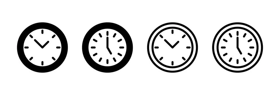 Clock icon vector illustration. Time sign and symbol. watch icon Stock Illustration