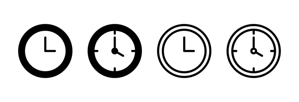 Clock icon vector illustration. Time sign and symbol. watch icon 스톡 일러스트
