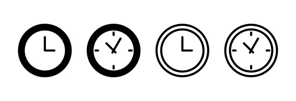 Clock icon vector illustration. Time sign and symbol. watch icon 스톡 일러스트