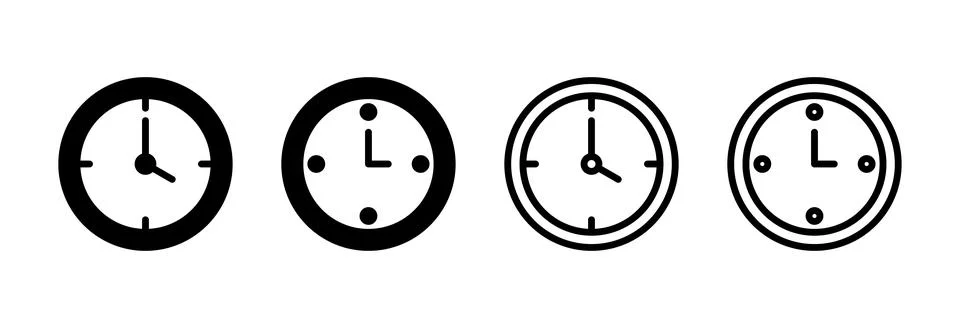 Clock icon vector illustration. Time sign and symbol. watch icon 스톡 일러스트