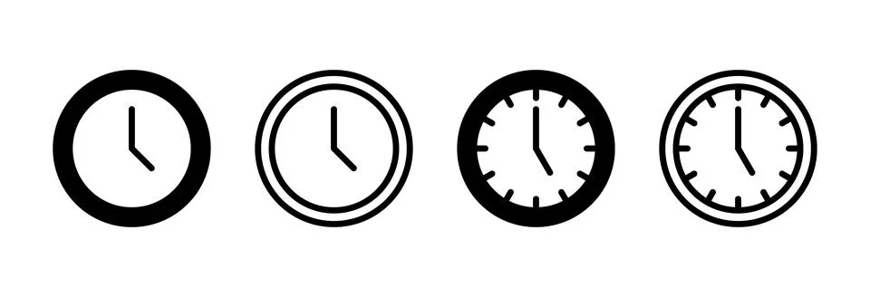 Clock icon vector illustration. Time sign and symbol. watch icon 스톡 일러스트