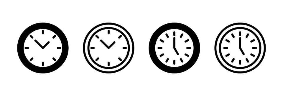 Clock icon vector illustration. Time sign and symbol. watch icon Stock Illustration