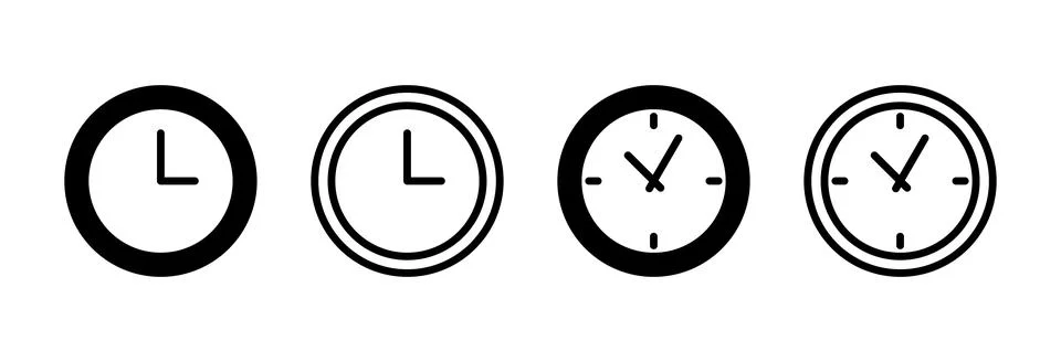 Clock icon vector illustration. Time sign and symbol. watch icon 스톡 일러스트