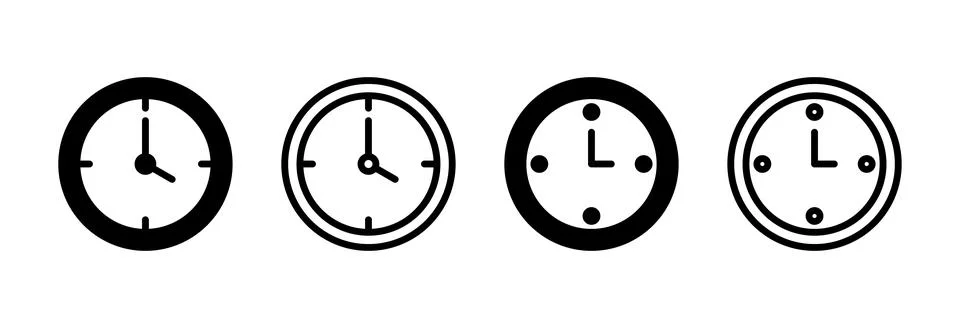 Clock icon vector illustration. Time sign and symbol. watch icon Stock Illustration