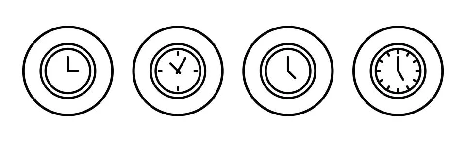Clock icon vector illustration. Time sign and symbol. watch icon Stock Illustration