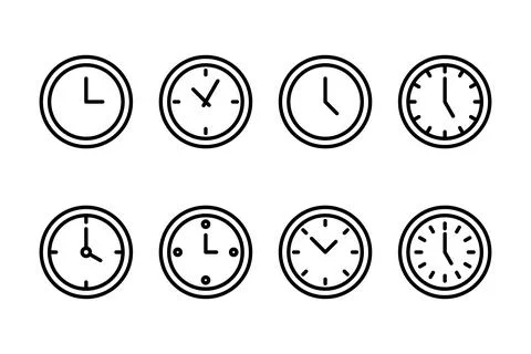 Clock icon vector illustration. Time sign and symbol. watch icon 스톡 일러스트