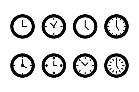 Clock icon vector illustration. Time sign and symbol. watch icon Stock Illustration