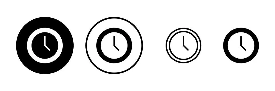 Clock icon vector illustration. Time sign and symbol. watch icon Stock Illustration