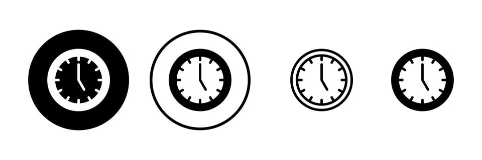 Clock icon vector illustration. Time sign and symbol. watch icon Stock Illustration