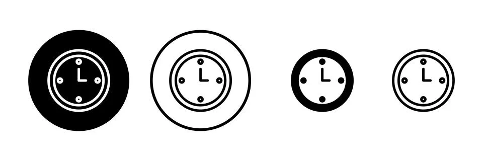 Clock icon vector illustration. Time sign and symbol. watch icon Ilustración de archivo
