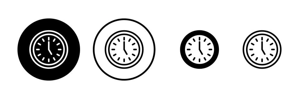 Clock icon vector illustration. Time sign and symbol. watch icon Stock Illustration