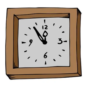 Clock icon. Vector illustration of a wall clock. Stock Illustration