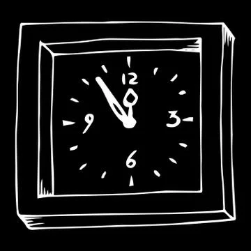 Clock icon. Vector illustration of a wall clock. Stock Illustration