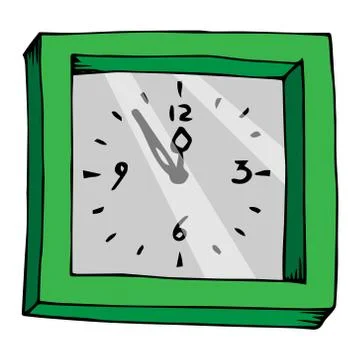 Clock icon. Vector illustration of a wall clock. Stock Illustration