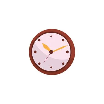 Clock. Icon. Vector illustration on white isolated background Stock Illustration