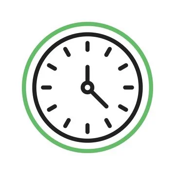 Clock icon vector image. Stock Illustration