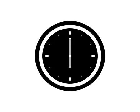 Clock Icon Vector Logo Template Illustration Design Stock Illustration