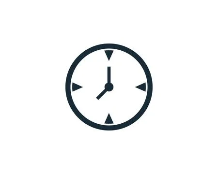 Clock Icon Vector Logo Template Illustration Design Stock Illustration