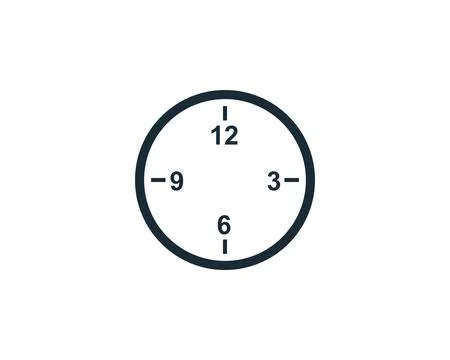Clock Icon Vector Logo Template Illustration Design Stock Illustration