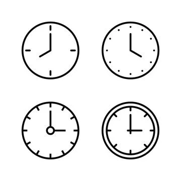 Clock icon vector. Time sign and symbol. watch icon Stock Illustration
