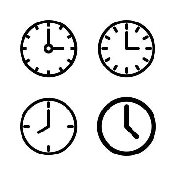 Clock icon vector. Time sign and symbol. watch icon Stock Illustration