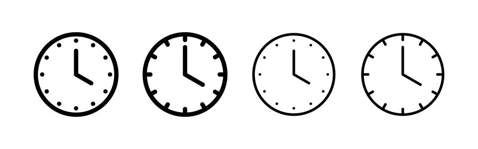 Clock icon vector. Time sign and symbol. watch icon Stock Illustration