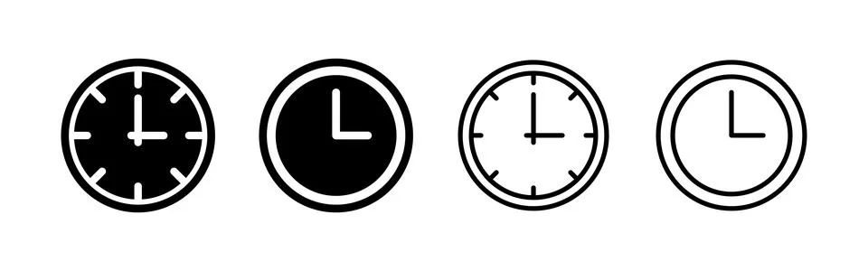 Clock icon vector. Time sign and symbol. watch icon Stock Illustration