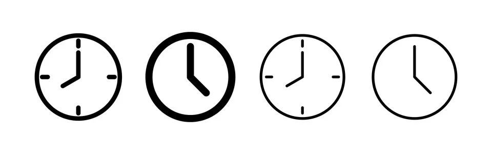 Clock icon vector. Time sign and symbol. watch icon Stock Illustration