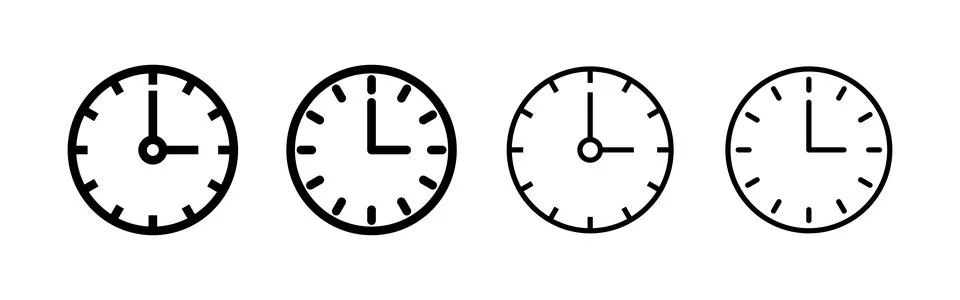 Clock icon vector. Time sign and symbol. watch icon Stock Illustration