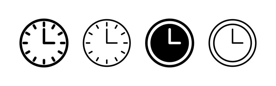 Clock icon vector. Time sign and symbol. watch icon Stock Illustration