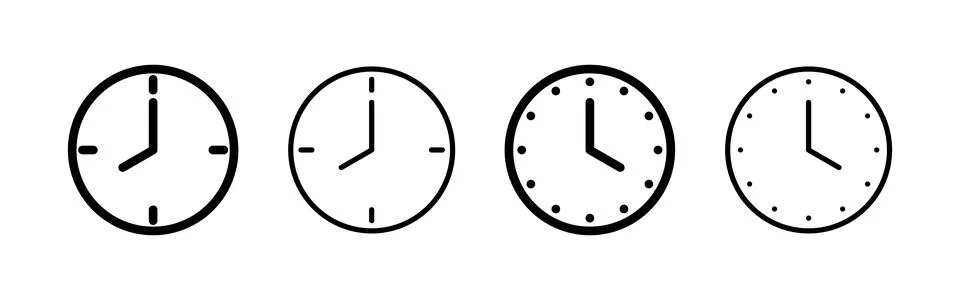 Clock icon vector. Time sign and symbol. watch icon Stock Illustration