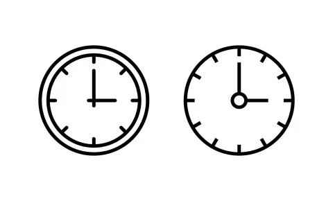 Clock icon vector. Time sign and symbol. watch icon Stock Illustration